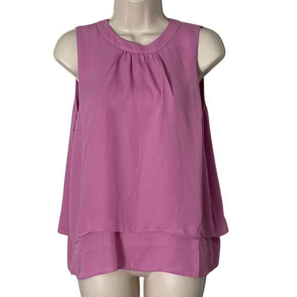 J. Crew Drapey Sleeveless Top Blouse in Recycled Poly Lilac Size 10 - Picture 1 of 9